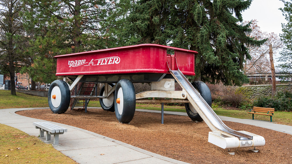 Photos Spokane is home to the World's Largest Radio Flyer Wagon
