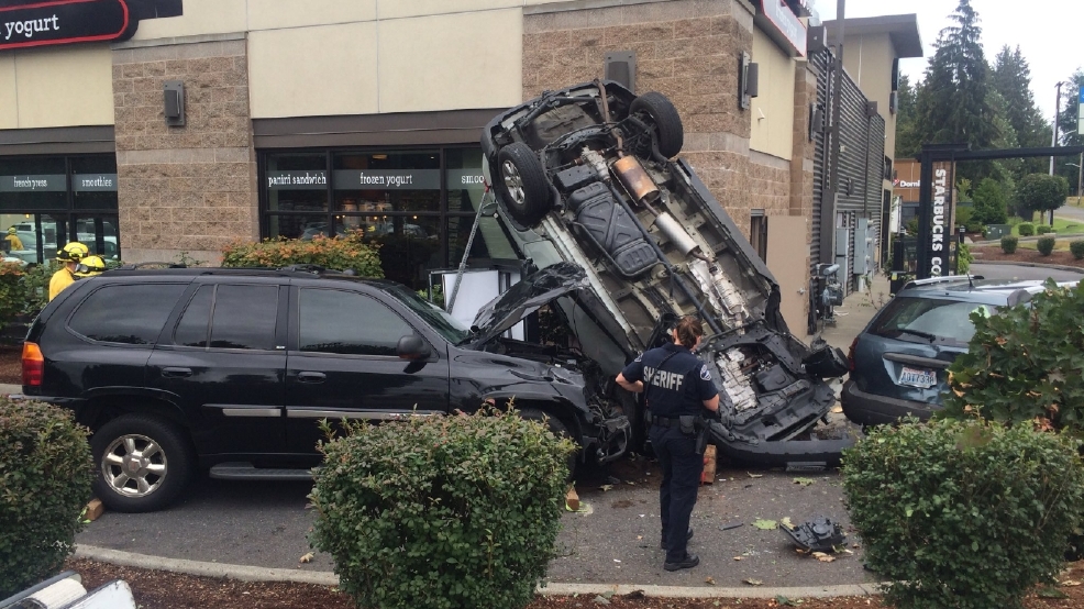 Suspected impaired driver crashes car upside down into ...