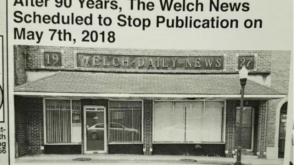 McDowell County newspaper announces final issue will be May 7 WCHS