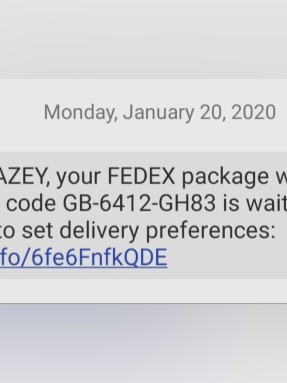 Fedex Warns Of Text Message Scams Claiming To Have Package
