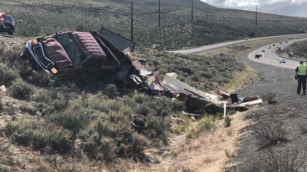 One person injured in roll over crash on U.S. 395 southbound near Red
