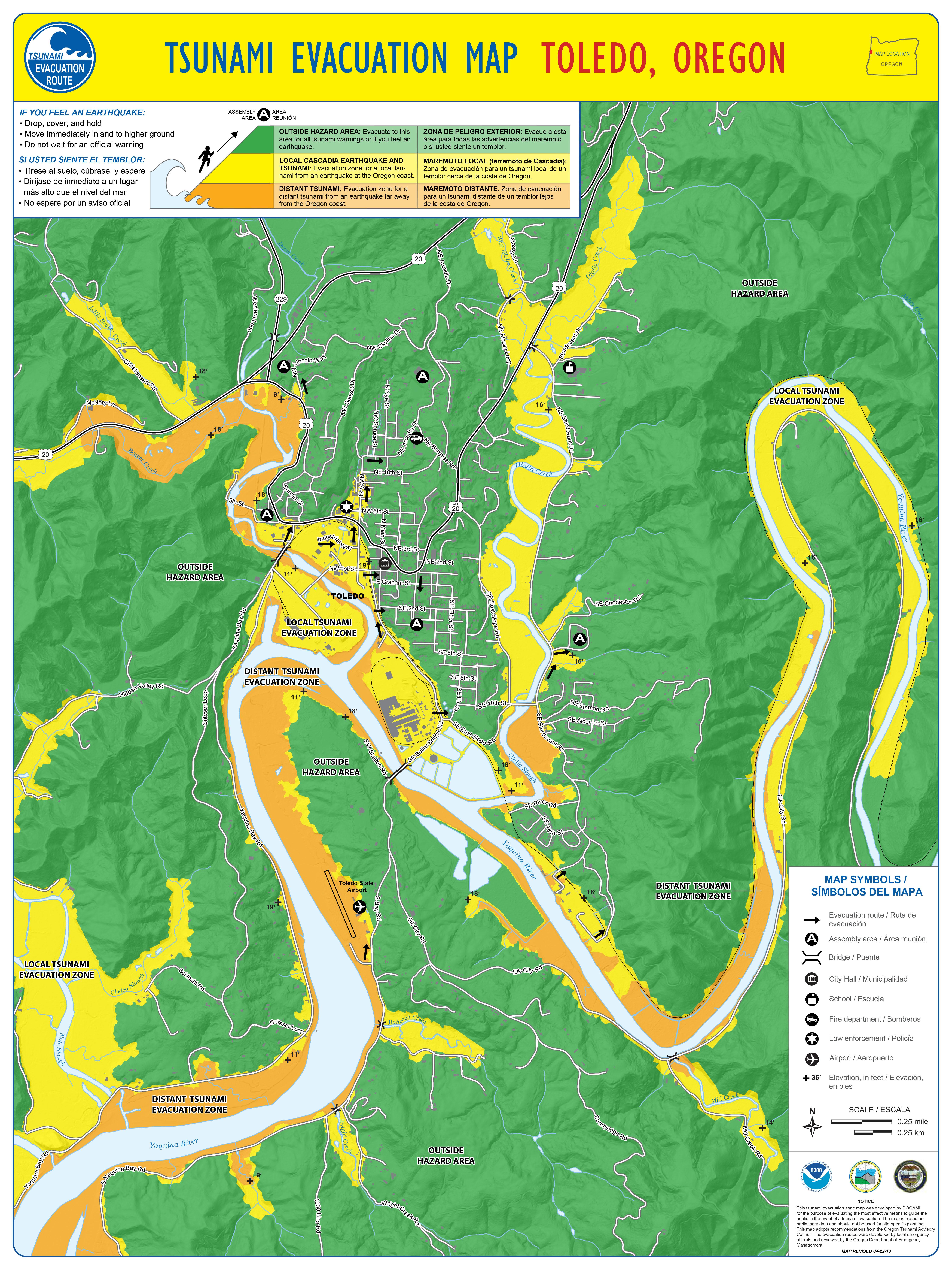 Reedsport oregon tsunami map
