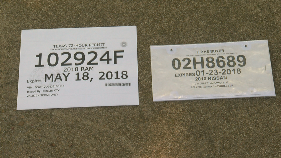 DMV re designs temporary tags to better fight fictitious plates KEYE