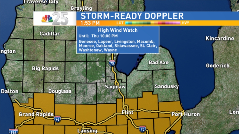 Strong Winds Prompt Warnings And Advisories For Mid-Michigan | WEYI