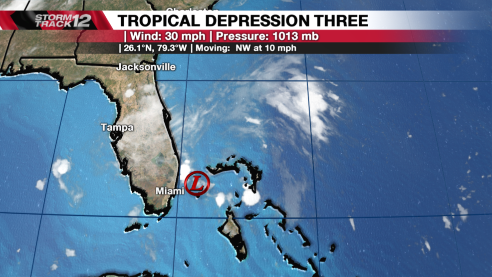 Tropical Depression Three forms between Bahamas and Florida WCTI