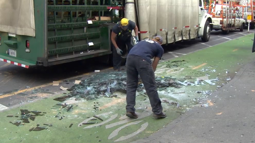 Man injured when struck by 3,000 pounds of falling glass KOMO