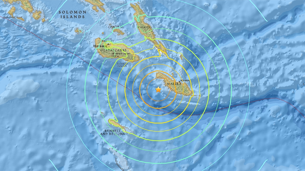 Magnitude-8.0 earthquake strikes off Solomon Islands | WBMA