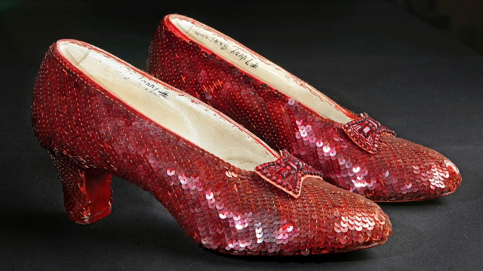 Ruby Slippers To Return View At National Museum Of American 9 2001 File Photo Shows The Sequin Covered Ruby Slippers Worn By Judy Garland In Wizard Of Oz At Offices Profiles History Calabasas